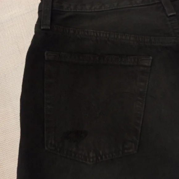 Levis 501 Jean Shorts Womens Size 28 Black Stowaway Distressed Cutoffs - Picture 8 of 16